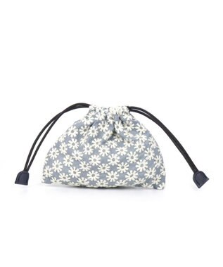 Regalo Felice 【花の刺繍 / セットで持っても可愛い】ポーチ小 / REGALO LBL(ライトブルー)