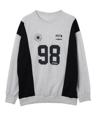 WEGO ナンバリングゲームプルオーバー 杢グレー