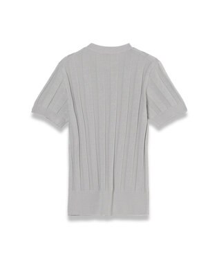 JOSEPH 【WEB&OUTLET限定・洗える】コットンシルクリブ　ラウンドネックニットティー Light grey