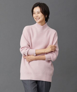 J.PRESS LADIES 【洗える】AUSSIE AIR ハイネック ミドルゲージ ニット ピンク系