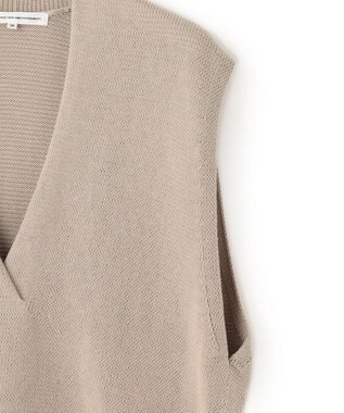 23区 S 【洗える】コットンコード ニットベスト ライトブラウン系