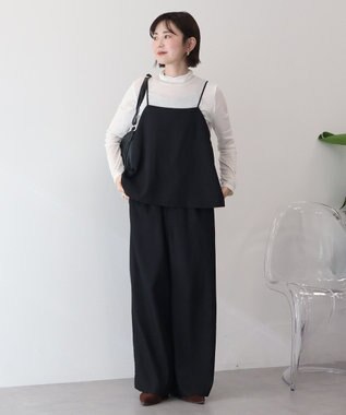 AMERICAN HOLIC リネンライクビスチェサロペット Black