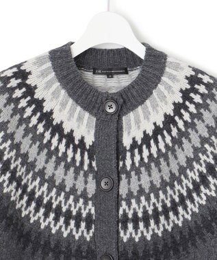 23区 フェアアイル カーディガン ライトグレー系