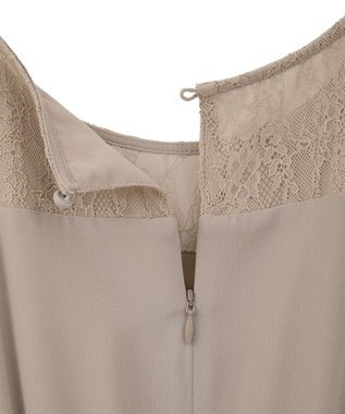YECCA VECCA レース切替シフォンドレス Beige