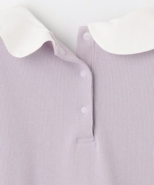 ANY KIDS 花柄ドッキングチュールワンピース ラベンダー系