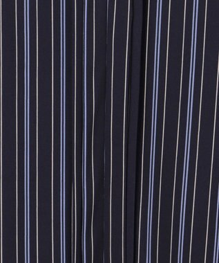 ANY SIS ジョーゼットフロントタック プルオーバー ネイビーストライプ