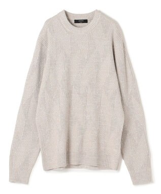 JOSEPH HOMME 新柄【洗える】シルクバルキー  クルーネックニット ベージュ系
