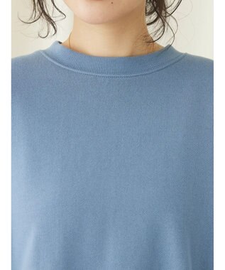 CRAFT STANDARD BOUTIQUE 裏起毛クルーネックチュニック Sax