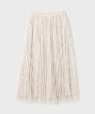 GRACE CONTINENTAL チュールマチプリーツスカート ベージュ