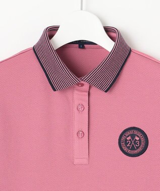 23区GOLF 【WOMEN】【WEB&一部店舗限定】ハニカムライトカノコ 半そでポロシャツ ピンク系