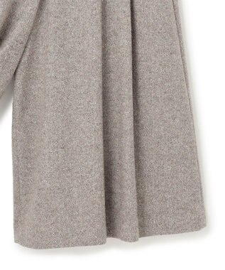 23区 L シルクネップヘリンボーン ガウチョ パンツ ブラウン系