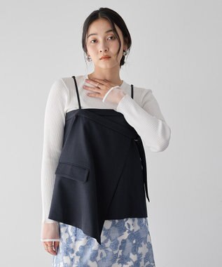 YECCA VECCA 2wayキャミソールビスチェ Navy