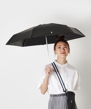 MOONBAT 【WEB限定セット/UV遮蔽率100％】POLO RALPH LAUREN （ポロ ラルフローレン）サコッシュ付き 晴雨兼用 折りたたみ傘 ポロポニー ブラック