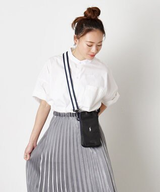 MOONBAT 【WEB限定セット/UV遮蔽率100％】POLO RALPH LAUREN （ポロ ラルフローレン）サコッシュ付き 晴雨兼用 折りたたみ傘 ポロポニー ブラック