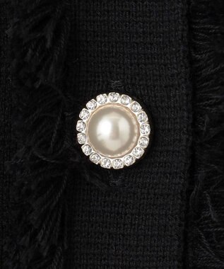 組曲 ビジューボタンニットジャケット ブラック系