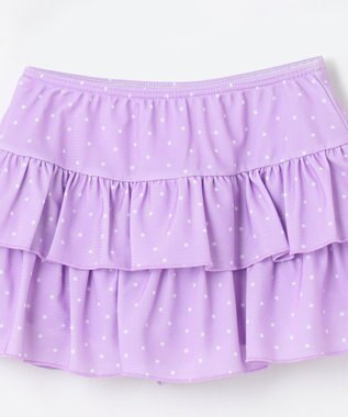 ANY KIDS 花柄×ドット柄 セパレート 水着 オフ花柄×ラベンダードット