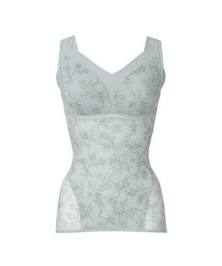 BRADELIS New York 【Yukine inc. 】ゆきねえモアソフト快適フルカップブラキャミ23 接触冷感 速乾 蒸れにくい フローラルミントグレー