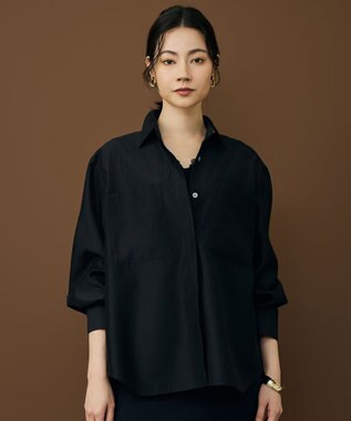 自由区 シャイニーオーガンジーシアー シャツ