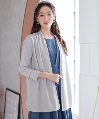 Tiaclasse L 【おのののかさん着用】冷凛(ひやりん)カノコカットソートッパーカーディガン グレー