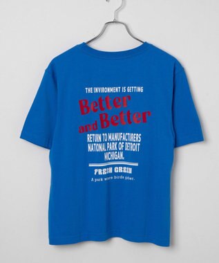 WEGO ヴィンテージライクグラフィックTシャツ ブルー