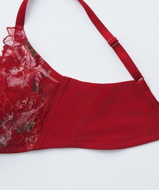 WACOAL 【ハグするブラ】 ブラジャー 体温を感知してカラダになじむ ハグシート 谷間メイク 脇高設計 ペアショーツあり ブラ レディース BRB488 /ワコール レッド