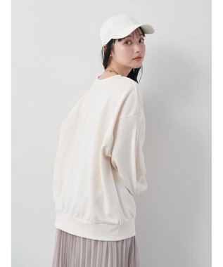 earth music&ecology 袖スリットスウェット Ivory