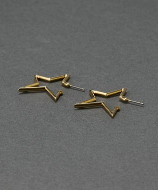Phoebe 〈金属アレルギー対応〉スターフープピアス　ゴールド/ニッケルフリー ゴールド