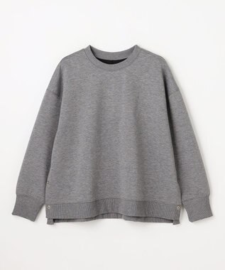 ANY L サイドドットダンボールトレーナー グレー