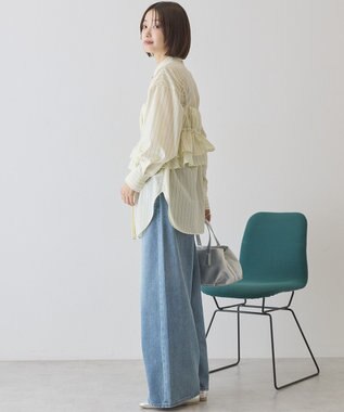 AMERICAN HOLIC 【2点セット・イージーケア】ビスチェ＋シャツ Stripe Yellow