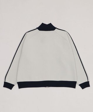 WEGO 【ユニセックス着用ITEM】ライントラックニットジャケット ホワイト