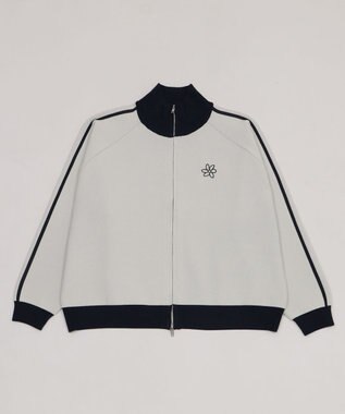 WEGO 【ユニセックス着用ITEM】ライントラックニットジャケット ホワイト