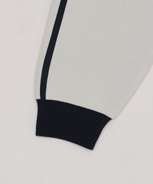 WEGO 【ユニセックス着用ITEM】ライントラックニットジャケット ホワイト