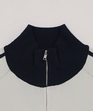 WEGO 【ユニセックス着用ITEM】ライントラックニットジャケット ホワイト