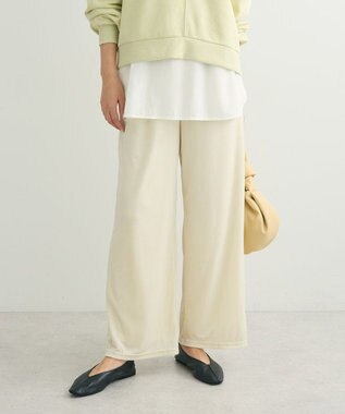 Green Parks ・ＳＵＧＡＲ　ＳＰＯＯＮ　ストライプベロアパンツ Ivory