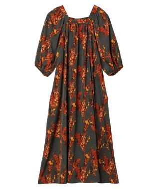 Green Parks ■ＥＳＣＡＲ　アートフラワーｐｔワンピース Charcoal Gray