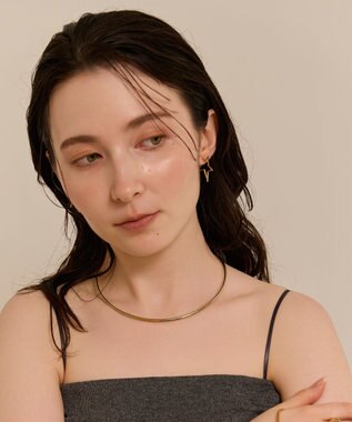 Phoebe 〈金属アレルギー対応〉スターフープピアス　ゴールド/ニッケルフリー ゴールド