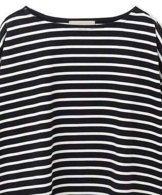 UNFILO 【洗える】ボーダーワイドTシャツ [NEW]ブラック×ホワイトボーダー