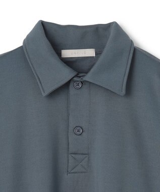 UNFILO MENS 【男女兼用】ナイロン裏毛 ポロ ブルー