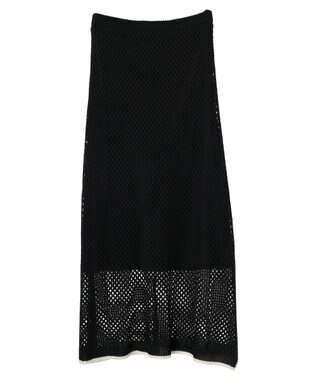 CRAFT STANDARD BOUTIQUE 配色メッシュニットスカート Black