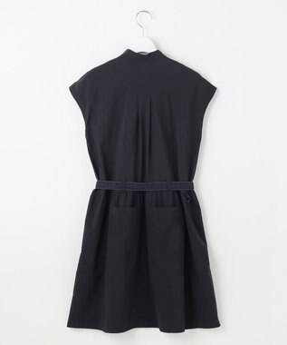 23区GOLF 【WOMEN】フロントジッパーで着脱便利！ベルト付きワンピース ネイビー系