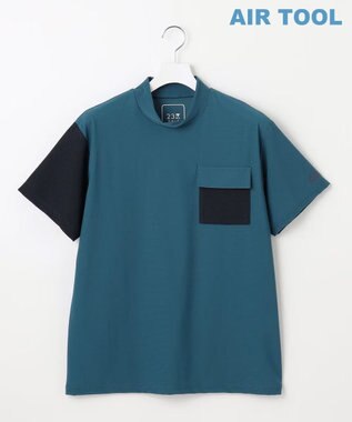 23区GOLF 【MEN】AIR TOOLライト モックネック ダルブルー系