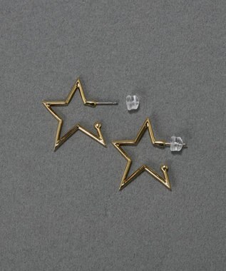 Phoebe 〈金属アレルギー対応〉スターフープピアス　ゴールド/ニッケルフリー ゴールド