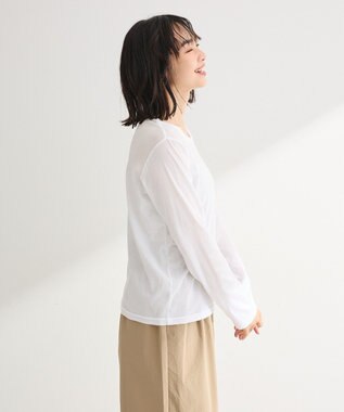 Green Parks シアー天竺プルオーバー Off White