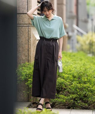 23区 ライトタイプライター Iラインスカート ダークブラウン系
