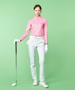 23区GOLF 長年愛される定番！【WOMEN】ハイパワーストレッチ ベーシックパンツ 挿し色で主役に ライトグレー系
