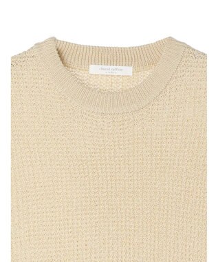 Green Parks ざっくりメッシュニットチュニック Beige