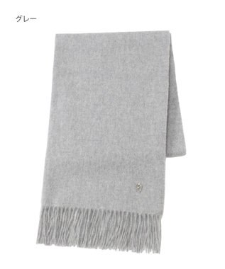 MOONBAT FURLA(フルラ）【WEB限定】ウール100％ アーチロゴ 無地ストール 190cm×60cm グレー