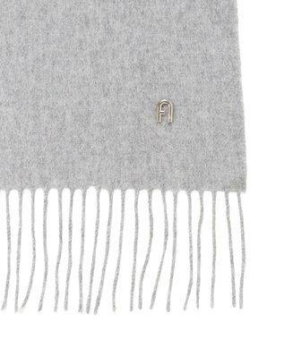 MOONBAT FURLA(フルラ）【WEB限定】ウール100％ アーチロゴ 無地ストール 190cm×60cm グレー