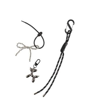 UNBILLION カシュカシュ cachecache / ミニポーチ付じゃらじゃらチャーム ブラック