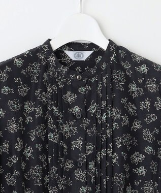 J.PRESS LADIES L 【WEB限定カラーあり・洗える】ラインフラワープリント ワンピース ネイビー系